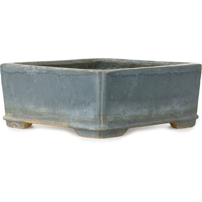 Vierkante blauwe bonsaipot van Shuhou - 220 x 220 x 90 mm