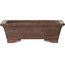 Rechteckiger, unglasierter Bonsai-Topf – 203 x 148 x 64 mm