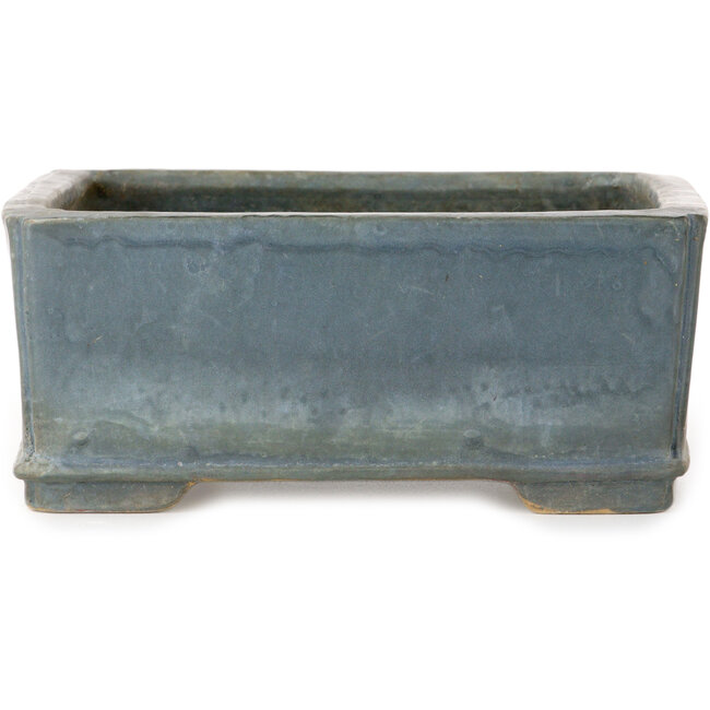 Vaso bonsai quadrato blu di Shuhou - 220 x 220 x 90 mm