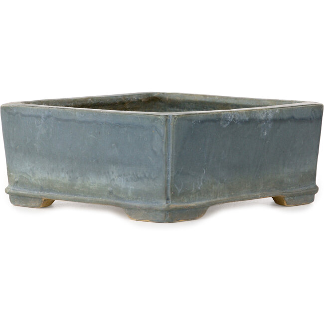 Vaso bonsai quadrato blu di Shuhou - 220 x 220 x 90 mm