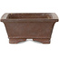Maceta rectangular sin esmaltar para bonsái - 203 x 148 x 64 mm