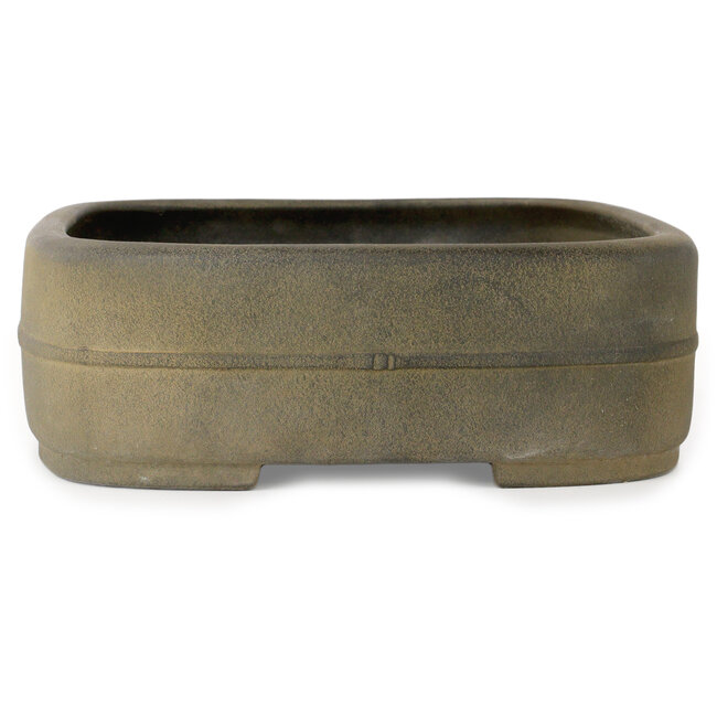 Pot à bonsaï ovale non émaillé de Koyou - 385 x 303 x 100 mm