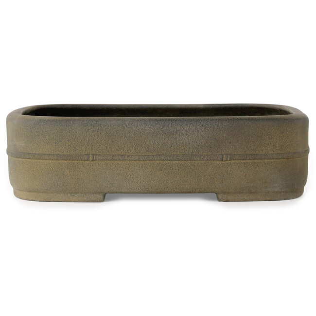 Maceta ovalada sin esmaltar para bonsái de Koyou - 385 x 303 x 100 mm
