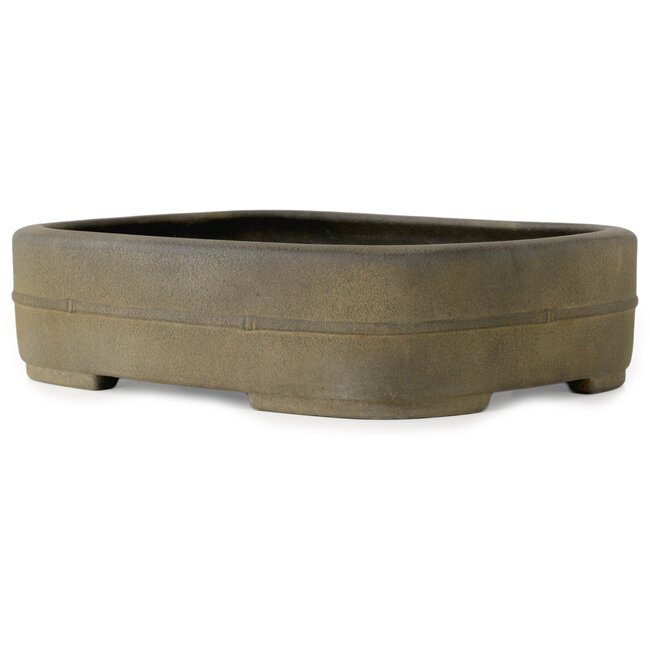 Maceta ovalada sin esmaltar para bonsái de Koyou - 385 x 303 x 100 mm