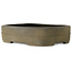 Oval unglazed bonsai pot by Koyou - 385 x 303 x 100 mm