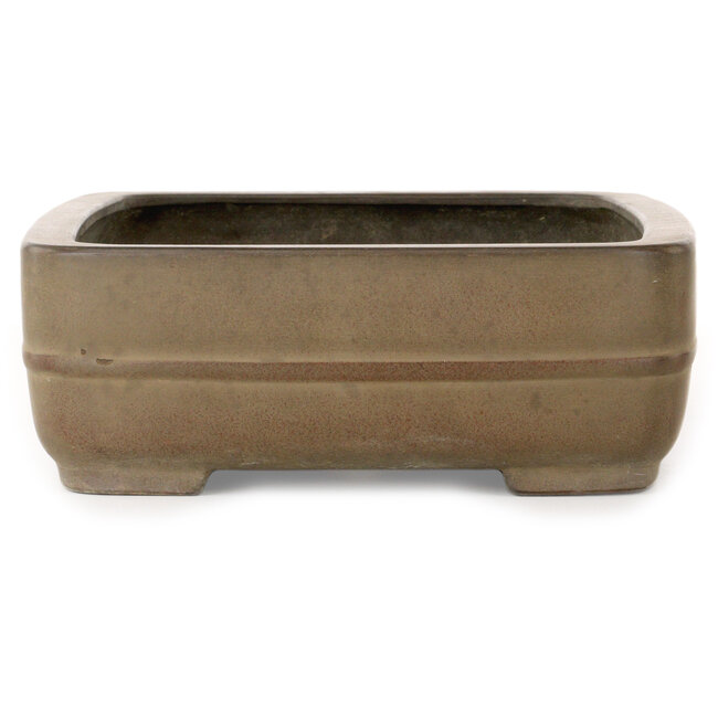 Rectangular unglazed bonsai pot by Eiraku - 352 x 263 x 93 mm