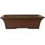 Rectangular unglazed bonsai pot by Izumiya (Zenigo) - 325 x 260 x 90 mm