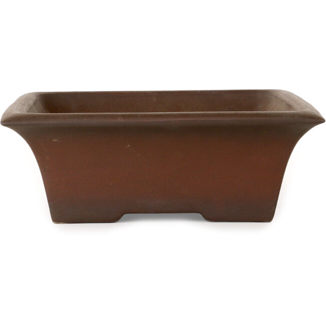 Vaso bonsai rettangolare non smaltato di Izumiya (Zenigo) - 325 x 260 x 90 mm