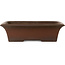 Vaso bonsai rettangolare non smaltato di Izumiya (Zenigo) - 325 x 260 x 90 mm