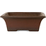 Vaso bonsai rettangolare non smaltato di Izumiya (Zenigo) - 325 x 260 x 90 mm