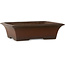 Rectangular unglazed bonsai pot by Izumiya (Zenigo) - 325 x 260 x 90 mm