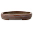 Oval unglazed bonsai pot - 362 x 288 x 45 mm