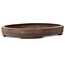 Oval unglazed bonsai pot - 362 x 288 x 45 mm