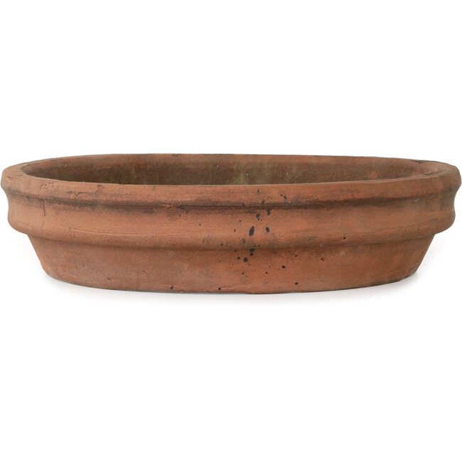 Runder, unglasierter Bonsai-Topf von Nanban – 362 x 362 x 83 mm