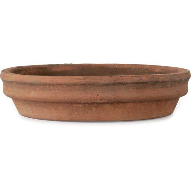 Round unglazed bonsai pot by Nanban - 362 x 362 x 83 mm