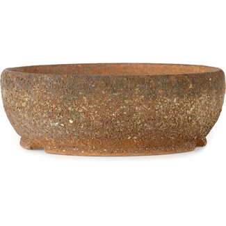 Ronde, ongeglazuurde pot van 305 mm uit Japan.