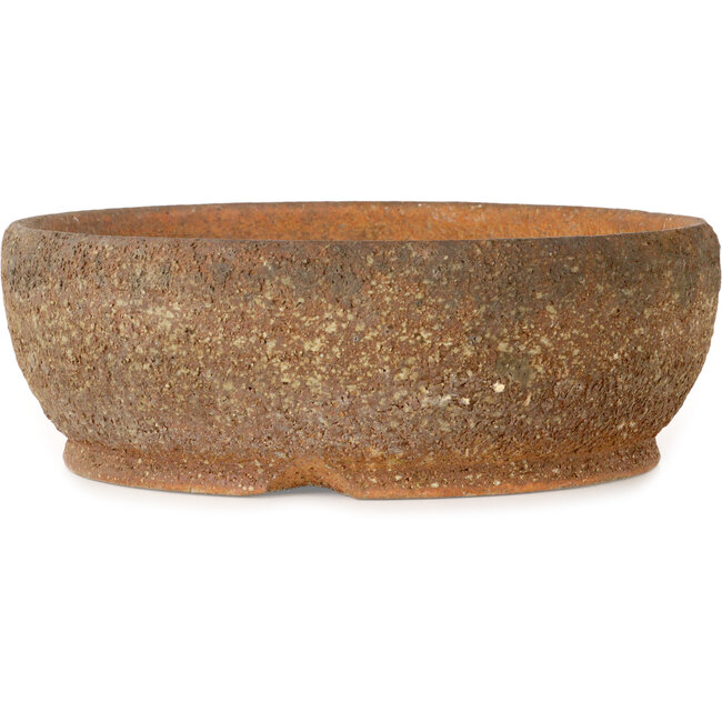 Round unglazed bonsai pot - 305 x 305 x 107 mm