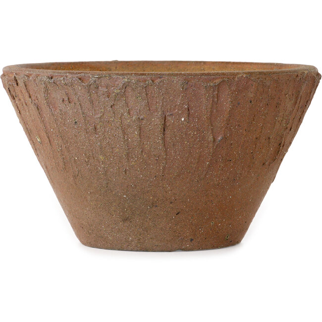 Round unglazed bonsai pot - 255 x 225 x 140 mm