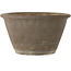 Ronde, ongeglazuurde bonsaipot van Yamaaki Koshosen (tweede generatie) - 242 x 242 x 140 mm