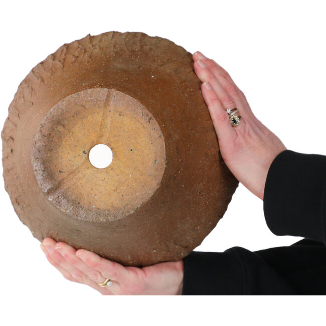 Ronde, ongeglazuurde bonsaipot - 255 x 225 x 140 mm