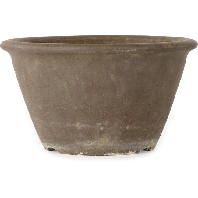 Vaso bonsai rotondo non smaltato di Yamaaki Koshosen (seconda generazione) - 242 x 242 x 140 mm