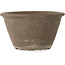 Ronde, ongeglazuurde bonsaipot van Yamaaki Koshosen (tweede generatie) - 242 x 242 x 140 mm
