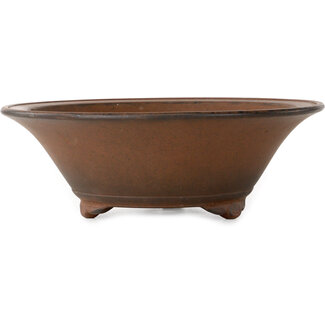 Nakawatari Ronde, ongeglazuurde bonsaipot van 230 mm, gemaakt door Nakawatari, China.