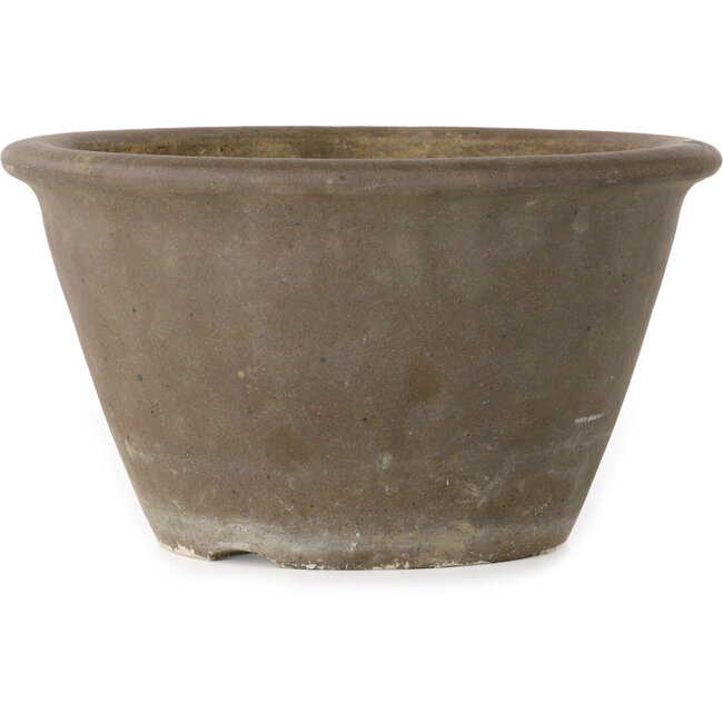 Pot à bonsaï rond non émaillé de Yamaaki Koshosen (deuxième génération) - 242 x 242 x 140 mm