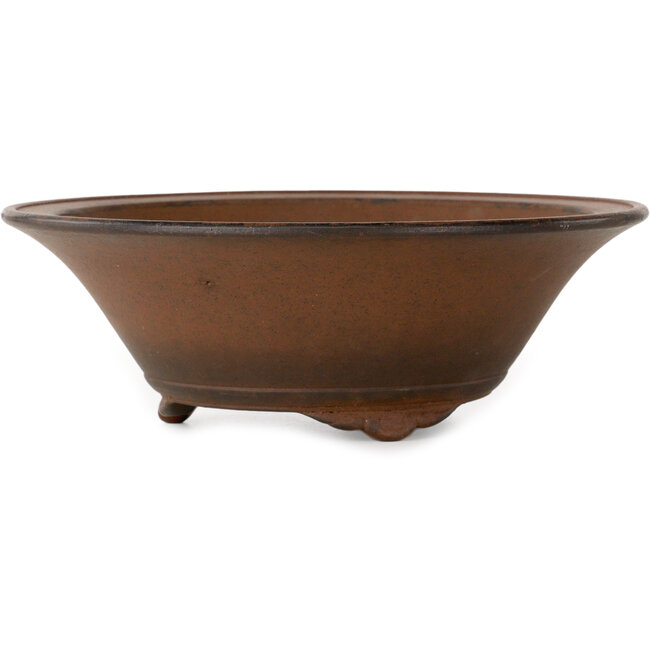 Runder, unglasierter Bonsai-Topf von Nakawatari – 230 x 230 x 83 mm