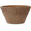 Round unglazed bonsai pot - 205 x 205 x 115 mm