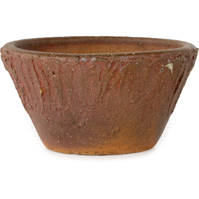 Ronde, ongeglazuurde bonsaipot - 160 x 160 x 87 mm