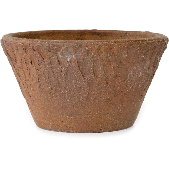 Round unglazed bonsai pot - 205 x 205 x 115 mm