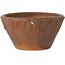Round unglazed bonsai pot - 160 x 160 x 87 mm