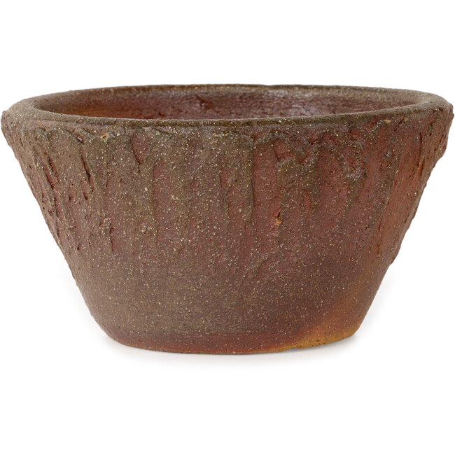 Round unglazed bonsai pot - 160 x 160 x 87 mm