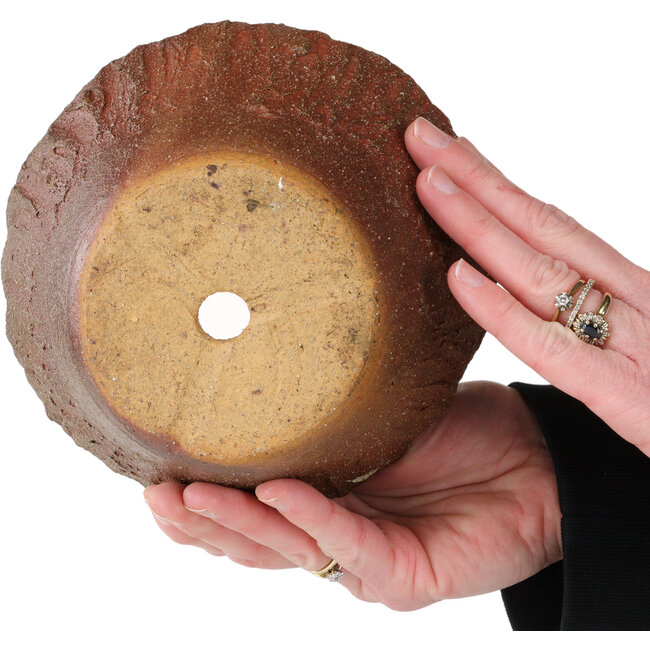 Ronde, ongeglazuurde bonsaipot - 160 x 160 x 87 mm