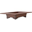Maceta rectangular sin esmaltar para bonsái de Sanpou - 400 x 295 x 80 mm