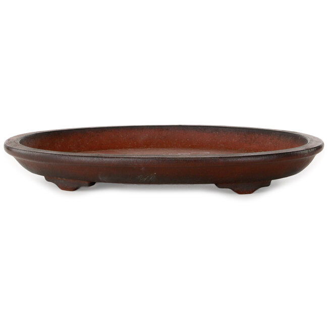 Pot à bonsaï ovale non émaillé de Nakawatari - 356 x 260 x 43 mm