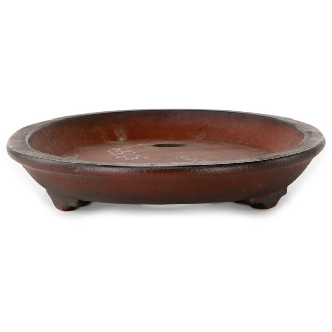 Pot à bonsaï ovale non émaillé de Nakawatari - 356 x 260 x 43 mm
