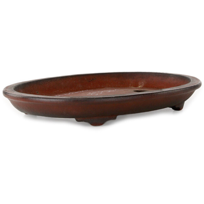 Vaso bonsai ovale non smaltato di Nakawatari - 356 x 260 x 43 mm