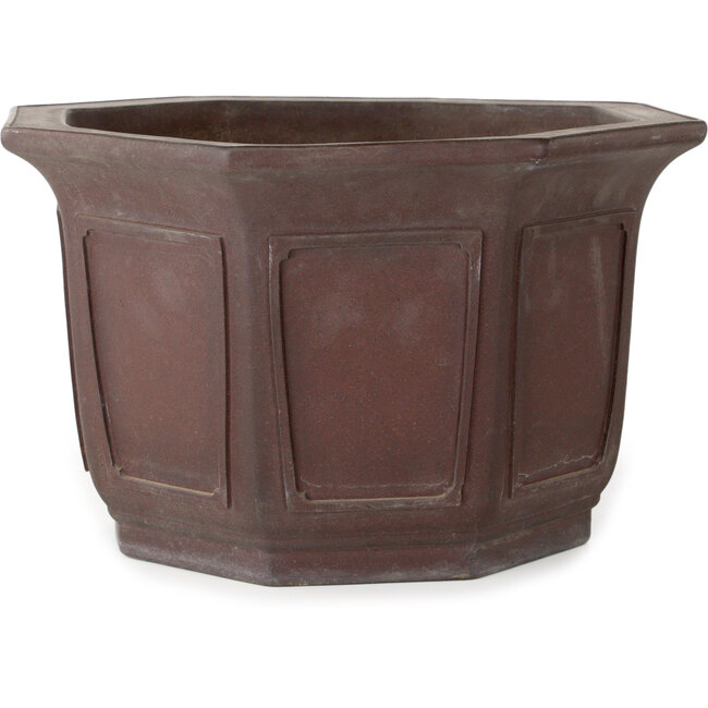 Vaso bonsai ottagonale non smaltato di Yamaaki - 352 x 352 x 207 mm