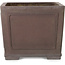 Maceta cuadrada sin esmaltar para bonsái de Yamaaki - 243 x 243 x 203 mm