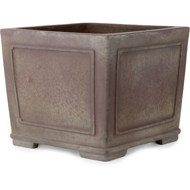 Pot à bonsaï carré non émaillé de Yamaaki - 243 x 243 x 203 mm