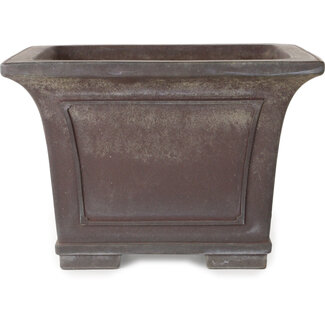  Yamaaki Pot à bonsaï carré non émaillé de 313 mm par Yamaaki, Tokoname, Japon