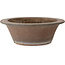 Round unglazed bonsai pot by Keizan - 412 x 412 x 138 mm