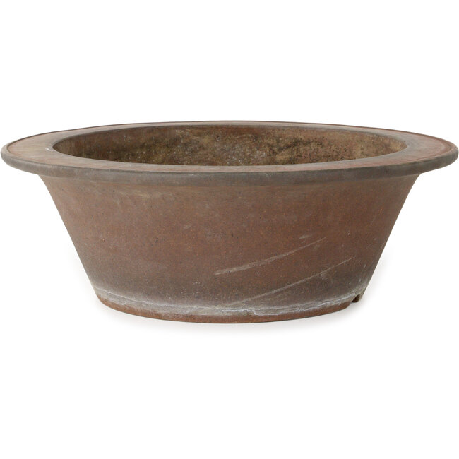 Runder, unglasierter Bonsai-Topf von Keizan – 412 x 412 x 138 mm