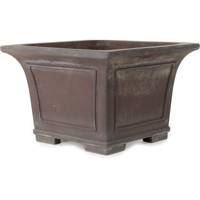 Vaso bonsai quadrato non smaltato di Yamaaki - 313 x 313 x 213 mm