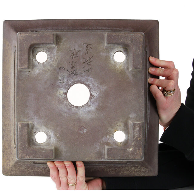 Pot à bonsaï carré non émaillé de Yamaaki - 313 x 313 x 213 mm