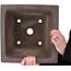 Pot à bonsaï carré non émaillé de Yamaaki - 313 x 313 x 213 mm