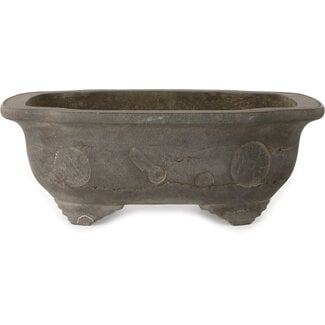  Yamaaki Maceta para bonsái mokko sin esmaltar de 445 mm de Yamaaki Shosen/Akitsugu/Juudo (primera generación), Tokoname, Japón