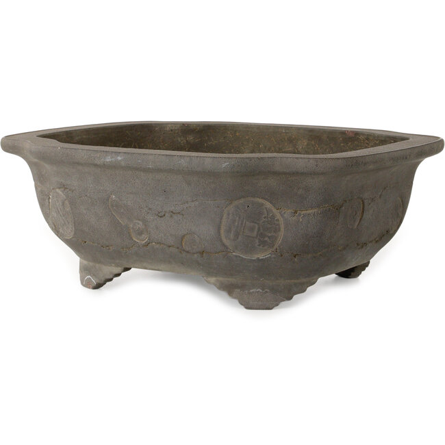 Pot à bonsaï Mokko non émaillé par Yamaaki Shosen/Akitsugu/Juudo (première génération) - 445 x 375 x 158 mm